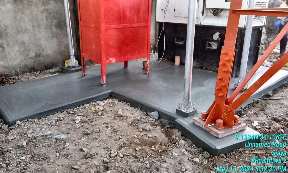 Tower footing and cabinet plinth